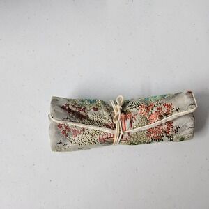 Oriental Jewelry Roll Up‎ Travel Case Organizer Cosmetic Makeup Brush Holder